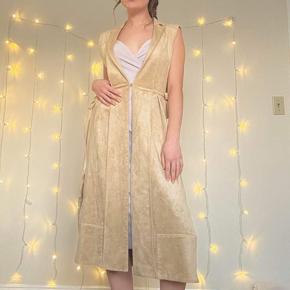 Bcbgmaxazria Women's Gold and Tan Coat